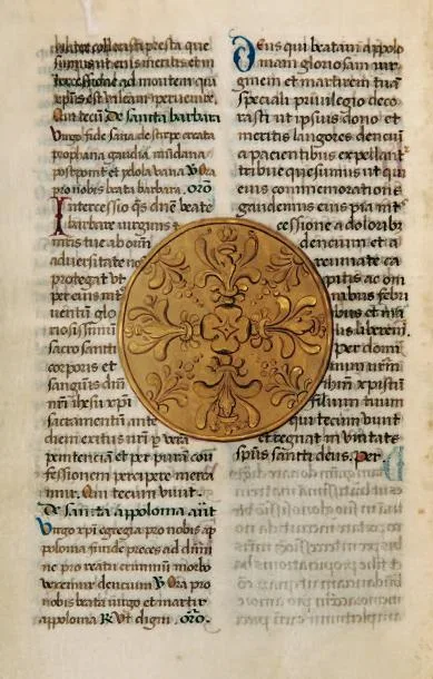 Another of the miniatures in the Petau - Rothschild Hours.