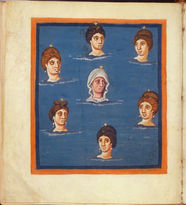 Pleiades in folio 42v Leiden Aratea