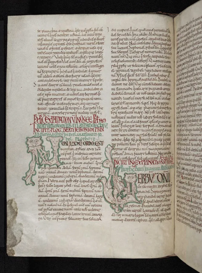 DCL MS B.II.9 St Jerome on the minor Old Testament prophets