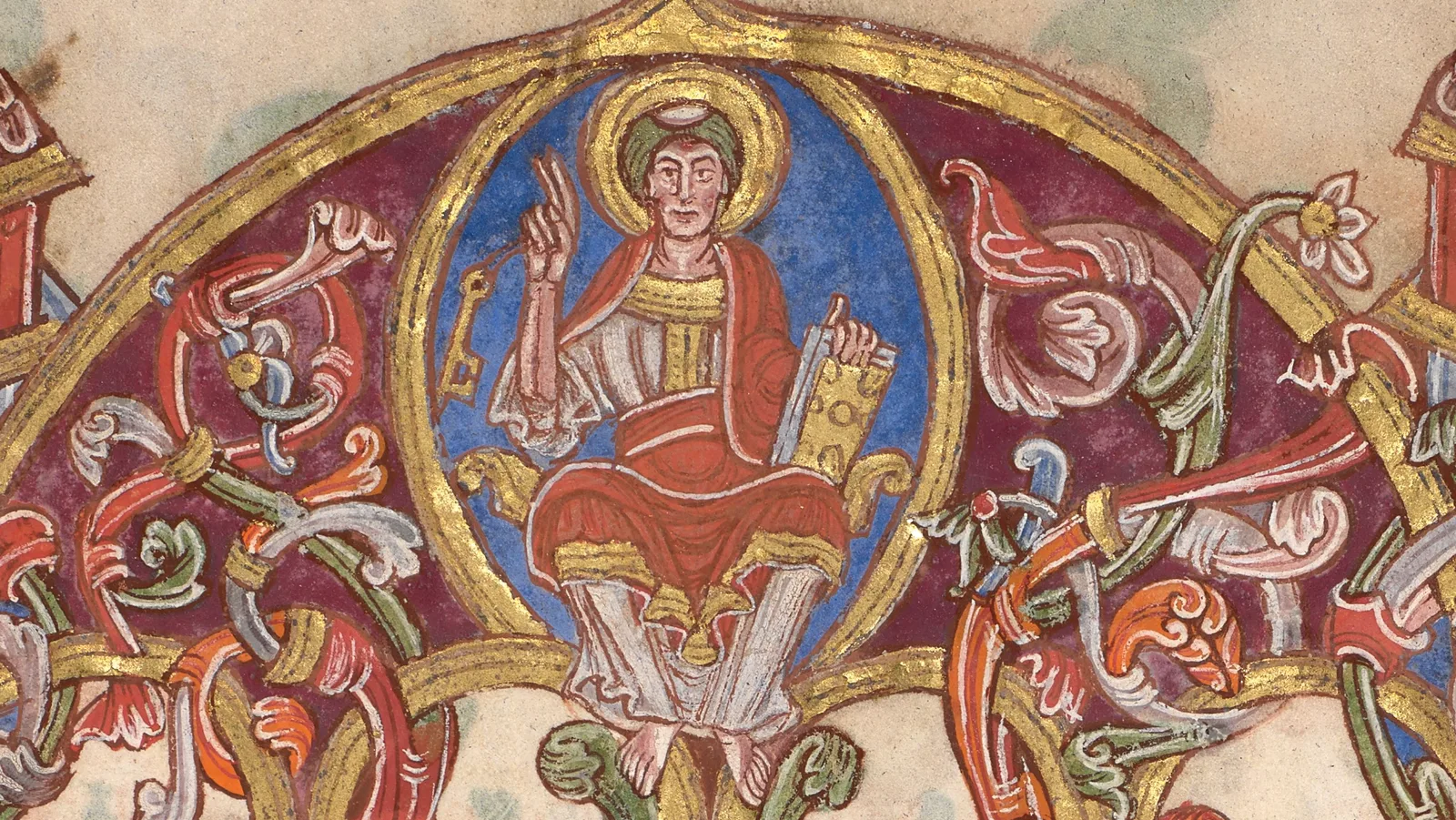 Add MS 11850 - Hieronymus, Epistula ad Damasum papam f. 10r - Detail, St. Peter