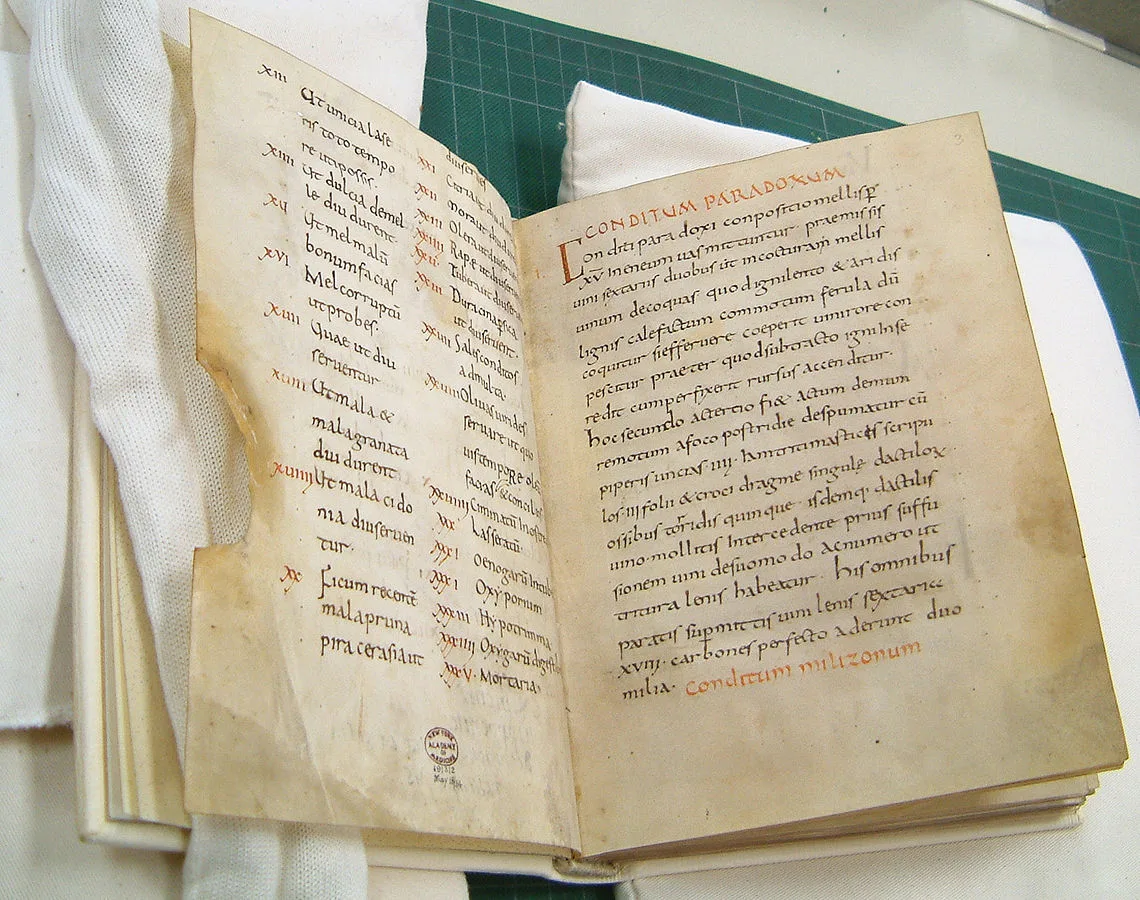 The Apicius manuscript (ca. 900 AD) of the monastery of Fulda in Germany, which was acquired in 1929 by the New York Academy of Medicine