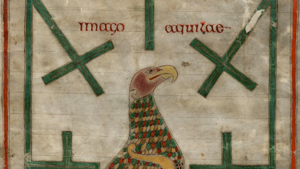 Cambridge, Corpus Christi College, MS 197B: The Northumbrian Gospels. p. 245 (detail)