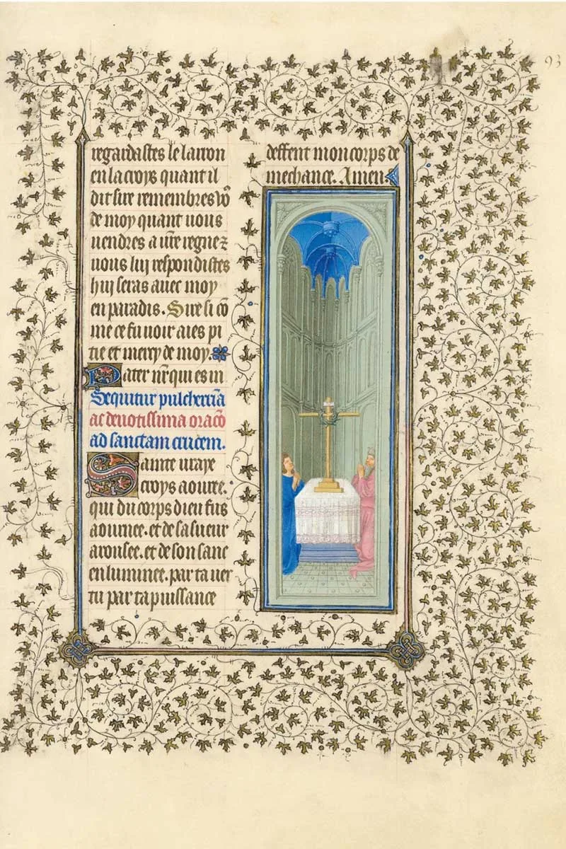 Belles Heures of Jean de France, Duc de Berry, f. 93r, Hours of the Cross