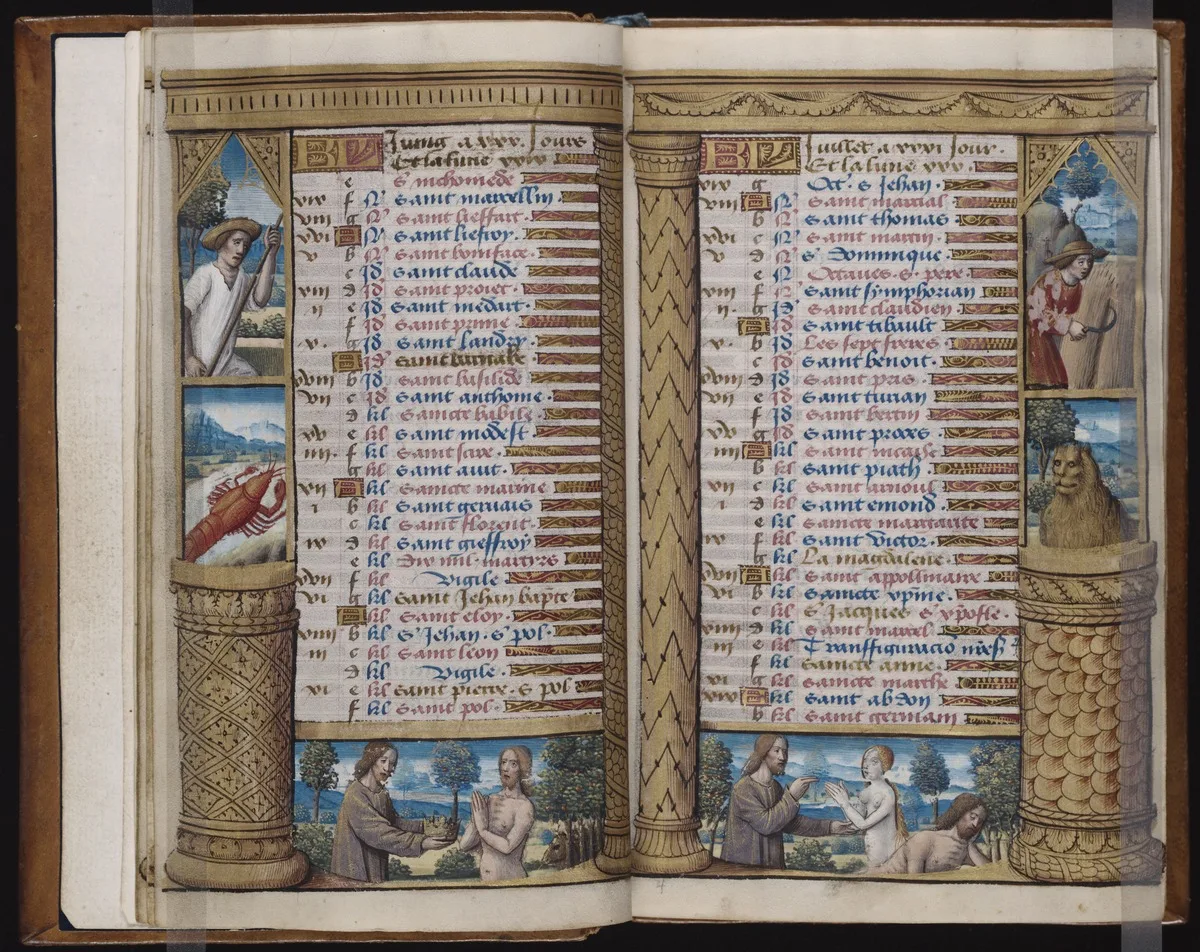 Vanderbilt Hours, Calendar, June and July
